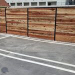 iron and wood fence Pasadena