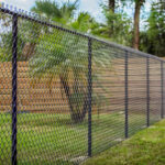 black chain link fence